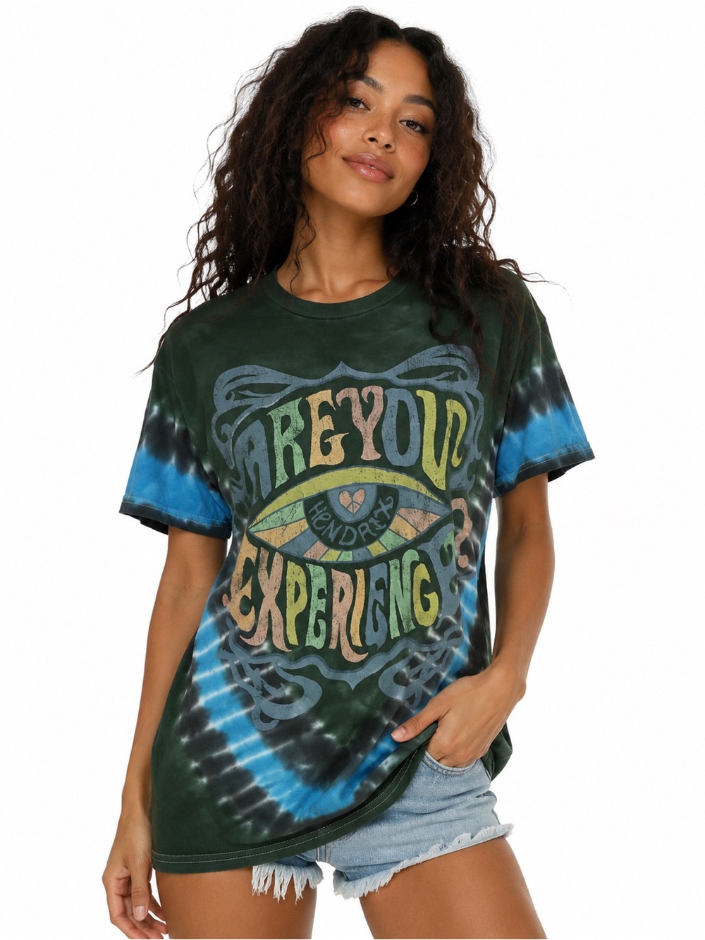 Authentic Hendrix Are You Experienced Tie Dye T Shirt Small Jimi Hendrix Graphic